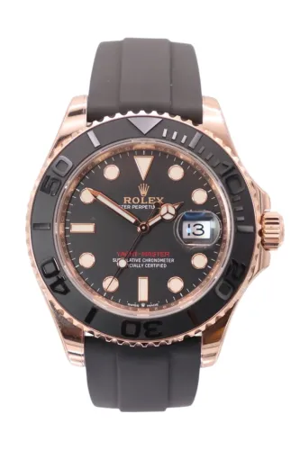 Rolex Yacht-Master 40MM 18K Everose Gold Oysterflex Black Dial 126655 2022 B&P